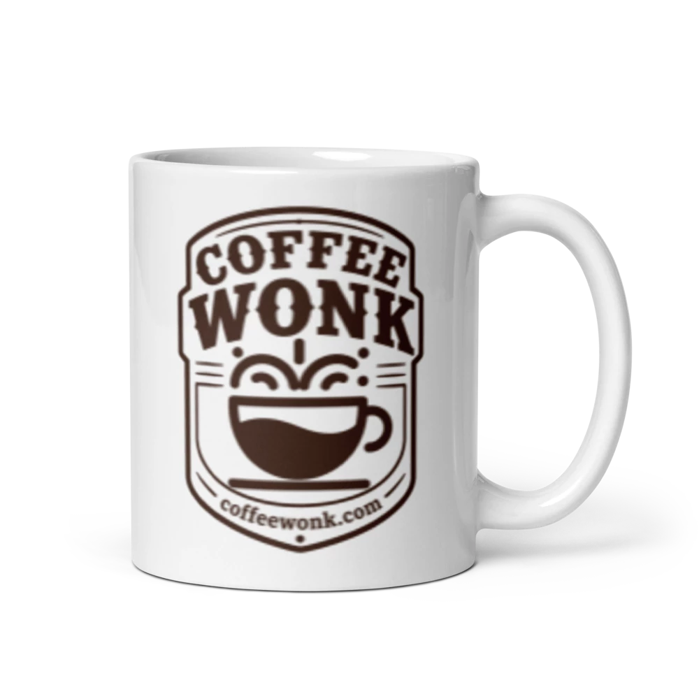 White glossy mug